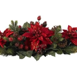 36 In. Artificial Poinsettia Centerpiece Berry 15 36 In. Artificial Poinsettia Centerpiece Berry -Christmas Gift Shop nearly natural artificial christmas plants 4917 4f 1000