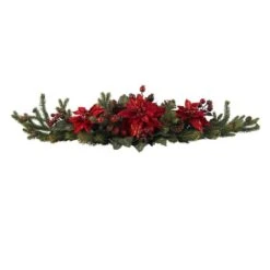 36 In. Artificial Poinsettia Centerpiece Berry