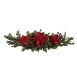 36 In. Artificial Poinsettia Centerpiece Berry 13 36 In. Artificial Poinsettia Centerpiece Berry -Christmas Gift Shop nearly natural artificial christmas plants 4917 66 1000