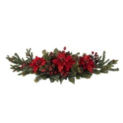 36 In. Artificial Poinsettia Centerpiece Berry 14 36 In. Artificial Poinsettia Centerpiece Berry -Christmas Gift Shop nearly natural artificial christmas plants 4917 c3 1000