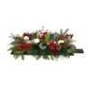 24 In. Unlit Holiday Berries, Pinecones And Eucalyptus Christmas Artificial Arrangement Cutting Board Table Arrangement -Christmas Gift Shop nearly natural artificial christmas plants a1845 64 1000