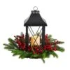 16 In. Unlit Holiday Christmas Berries, Pinecones And Greenery With Lantern And LED Candle Artificial Table Arrangement 1 16 In. Unlit Holiday Christmas Berries, Pinecones And Greenery With Lantern And LED Candle Artificial Table Arrangement -Christmas Gift Shop nearly natural artificial christmas plants a1863 64 1000