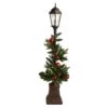 5 Ft. Pre-lit Indoor/Outdoor Artificial Christmas Decorated Lamp Post With Greenery, Ornaments, 50 LED Lights For Porch -Christmas Gift Shop nearly natural artificial christmas plants d1031 64 1000