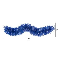 6 Ft. Pre-Lit Blue Artificial Christmas Garland With 50 Warm White Lights -Christmas Gift Shop nearly natural christmas garland 4467 c3 1000