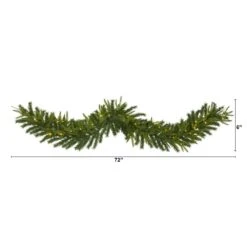 6 Ft. Battery Operated Pre-lit Green Pine Artificial Christmas Garland With 35 Clear LED Lights 10 6 Ft. Battery Operated Pre-lit Green Pine Artificial Christmas Garland With 35 Clear LED Lights -Christmas Gift Shop nearly natural christmas garland w1109 c3 1000