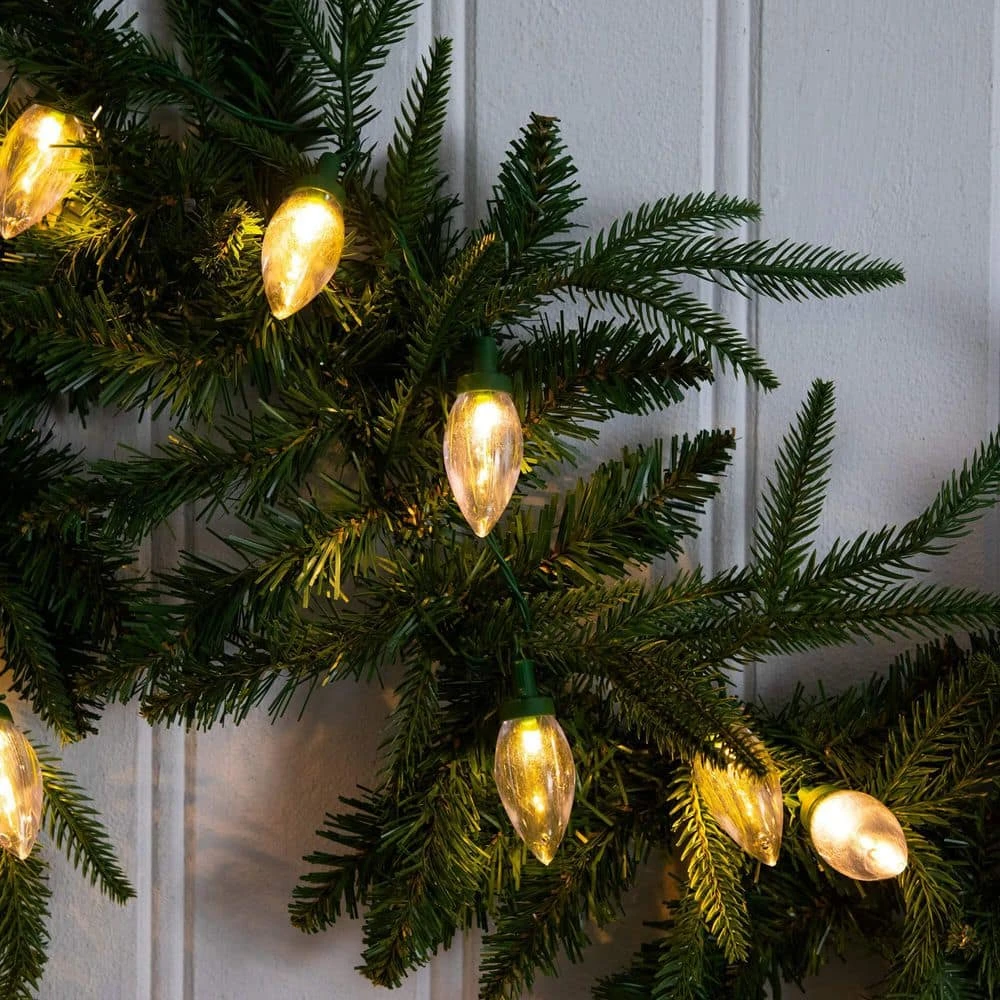 6 Ft. Pre-Lit Artificial Luxembourg Pine Christmas Garland With 35-Multicolored Traditional Bulb LED Lights 8 6 Ft. Pre-Lit Artificial Luxembourg Pine Christmas Garland With 35-Multicolored Traditional Bulb LED Lights - Image 6