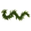 6 Ft. Pre-Lit Artificial Real Touch Norfolk Island Pine Garland With 35-Warm White LED Lights And Natural Look -Christmas Gift Shop nearly natural christmas garland w1393 64 1000