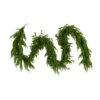 9 Ft. Pre-Lit Artificial Real Touch Norfolk Island Pine Garland With 50-Warm White LED Lights And Natural Look -Christmas Gift Shop nearly natural christmas garland w1394 64 1000
