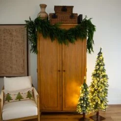 8ft. Artificial Real Touch Norfolk Island Pine Garland With Natural Look -Christmas Gift Shop nearly natural christmas garland w1395 31 1000