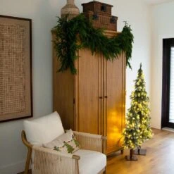 8ft. Artificial Real Touch Norfolk Island Pine Garland With Natural Look -Christmas Gift Shop nearly natural christmas garland w1395 76 1000