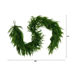 8ft. Artificial Real Touch Norfolk Island Pine Garland With Natural Look -Christmas Gift Shop nearly natural christmas garland w1395 c3 1000