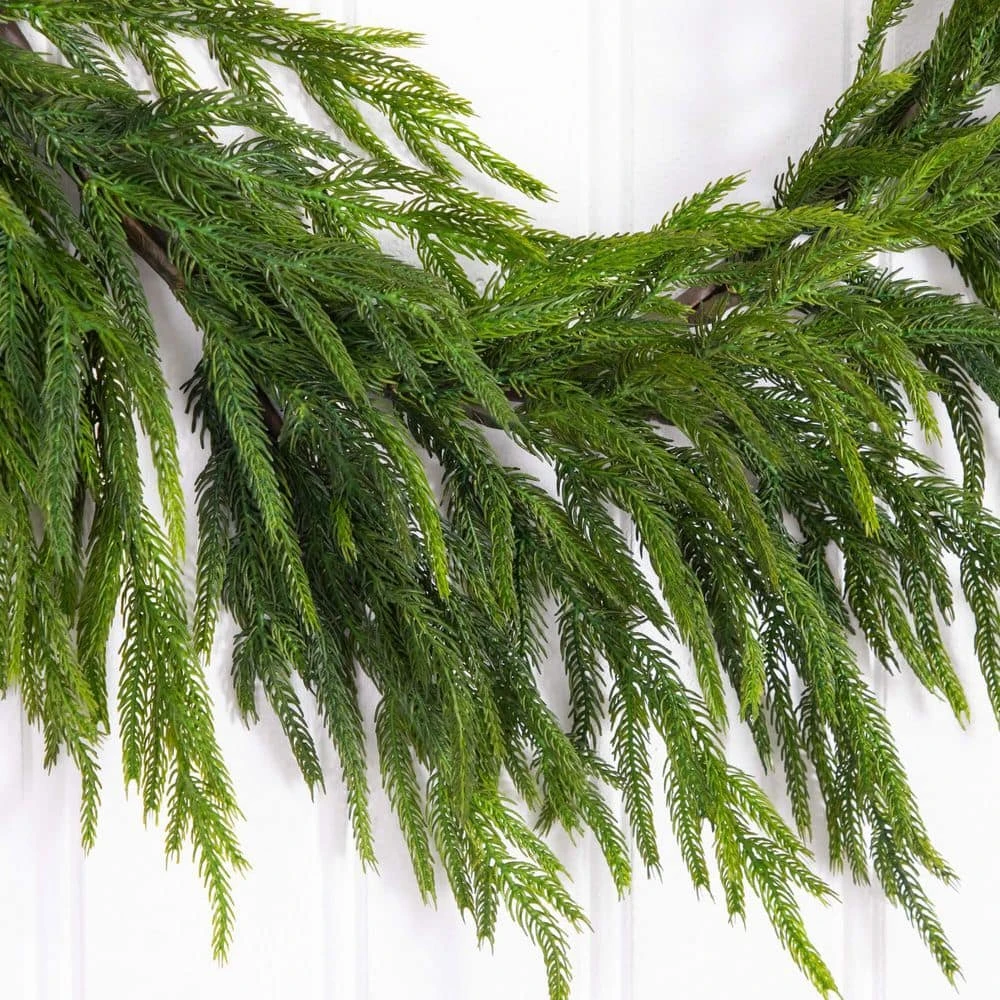6 Ft. Artificial Real Touch Norfolk Island Pine Garland With Natural Look 4 6 Ft. Artificial Real Touch Norfolk Island Pine Garland With Natural Look - Image 2