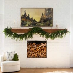 15 Ft. Artificial Real Touch Norfolk Island Pine Garland With Natural Look -Christmas Gift Shop nearly natural christmas garland w1401 31 1000