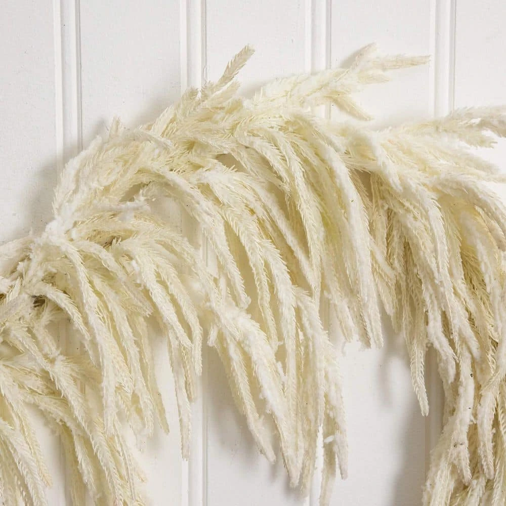 5 Ft. Artificial Real Touch White Norfolk Island Pine Garland With Natural Look 4 5 Ft. Artificial Real Touch White Norfolk Island Pine Garland With Natural Look - Image 2