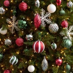 Holiday Deluxe 3.0 In. Multicolor Shatterproof Assorted Ornaments (100-Pack) -Christmas Gift Shop nearly natural christmas ornament sets d1034 31 1000