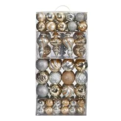 Holiday Deluxe 3.5 In. Multicolor Shatterproof Assorted Ornaments (81-Pack) -Christmas Gift Shop nearly natural christmas ornament sets d1036 1f 1000
