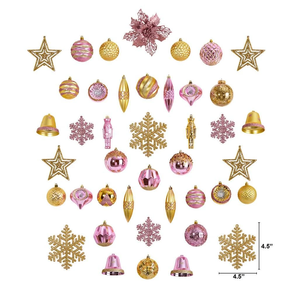 Holiday Deluxe 4.5 In. Multicolor Shatterproof Assorted Ornaments (70-Pack) 5 Holiday Deluxe 4.5 In. Multicolor Shatterproof Assorted Ornaments (70-Pack) - Image 3