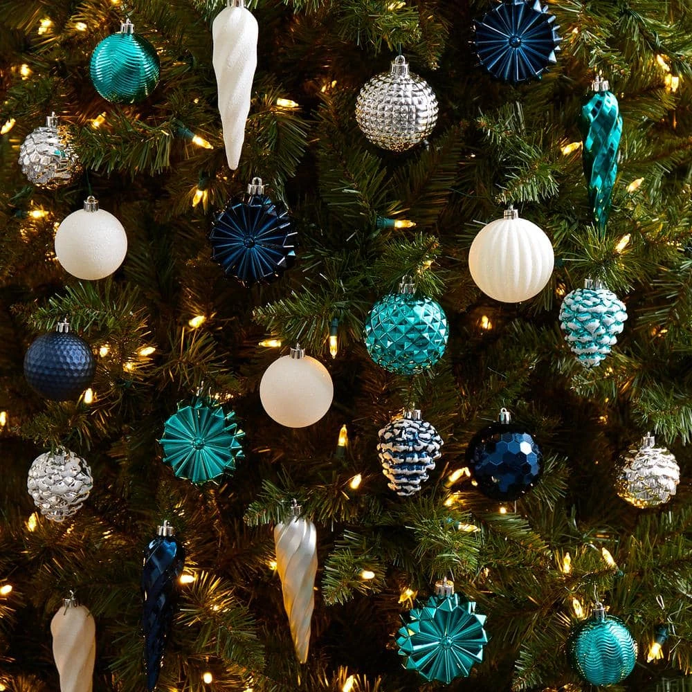 Holiday Deluxe 3.0 In. Multicolor Shatterproof Assorted Ornaments (39-Pack) 6 Holiday Deluxe 3.0 In. Multicolor Shatterproof Assorted Ornaments (39-Pack) - Image 5