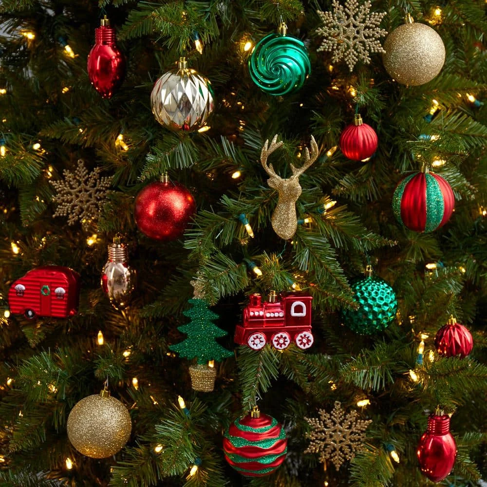 Holiday Deluxe 3.5 In. Multicolor Shatterproof Assorted Ornaments (25-Pack) 7 Holiday Deluxe 3.5 In. Multicolor Shatterproof Assorted Ornaments (25-Pack) - Image 5