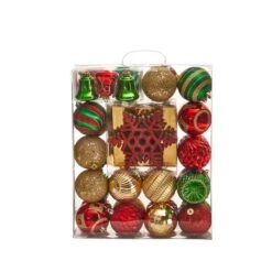 Holiday Deluxe 4.5 In. Multicolor Shatterproof Assorted Ornaments (50-Pack) -Christmas Gift Shop nearly natural christmas ornament sets d1047 1f 1000