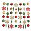 Holiday Deluxe 4.5 In. Multicolor Shatterproof Assorted Ornaments (50-Pack) -Christmas Gift Shop nearly natural christmas ornament sets d1047 64 1000