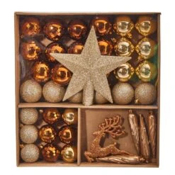 Shatterproof Holiday Christmas Lux Ornament Set With Re-Useable Storage Container (40-Pack) 9 Shatterproof Holiday Christmas Lux Ornament Set With Re-Useable Storage Container (40-Pack) -Christmas Gift Shop nearly natural christmas ornament sets d1054 gl 1f 1000