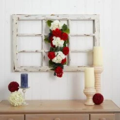 26in. Unlit Artificial Holiday Swag With Geranium And Blue Berry -Christmas Gift Shop nearly natural christmas swag 4325 31 1000