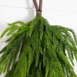 3 Ft. Artificial Real Touch Norfolk Island Pine Teardrop With Natural Look -Christmas Gift Shop nearly natural christmas swag w1400 1f 1000