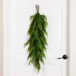 3 Ft. Artificial Real Touch Norfolk Island Pine Teardrop With Natural Look -Christmas Gift Shop nearly natural christmas swag w1400 fa 1000