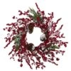 24 In. Frosted Cypress Artificial Wreath With Berries And Pine Cones 2 24 In. Frosted Cypress Artificial Wreath With Berries And Pine Cones -Christmas Gift Shop nearly natural christmas wreaths 4481 64 1000