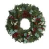 24 In. Eucalyptus And Pine Artificial Wreath With Berries And Pine Cones 2 24 In. Eucalyptus And Pine Artificial Wreath With Berries And Pine Cones -Christmas Gift Shop nearly natural christmas wreaths 4506 64 1000