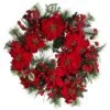 24in. Artificial Poinsettia Wreath 2 24in. Artificial Poinsettia Wreath -Christmas Gift Shop nearly natural christmas wreaths 4660 64 1000