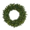 24 In. Pre-Lit Green Pine Artificial Christmas Wreath With 35 Clear LED Lights -Christmas Gift Shop nearly natural christmas wreaths w1110 64 1000