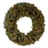 60 In. Prelit LED Giant Flocked Artificial Christmas Wreath With Pinecones, 400 Clear LED Lights 2 60 In. Prelit LED Giant Flocked Artificial Christmas Wreath With Pinecones, 400 Clear LED Lights -Christmas Gift Shop nearly natural christmas wreaths w1281 64 1000