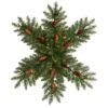 30 In. Prelit LED Dunhill Fir Snowflake Artificial Christmas Wreath With Pinecones And 40 LED Lights -Christmas Gift Shop nearly natural christmas wreaths w1290 64 1000