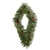 36 In. Prelit LED Geometric Diamond Artificial Christmas Wreath With Pinecones And 50 Warm White LED Lights -Christmas Gift Shop nearly natural christmas wreaths w1292 64 1000