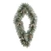 36 In. Prelit LED Geometric Diamond Frosted Artificial Christmas Wreath With Pinecones And 50 Warm White LED Lights 1 36 In. Prelit LED Geometric Diamond Frosted Artificial Christmas Wreath With Pinecones And 50 Warm White LED Lights -Christmas Gift Shop nearly natural christmas wreaths w1293 64 1000