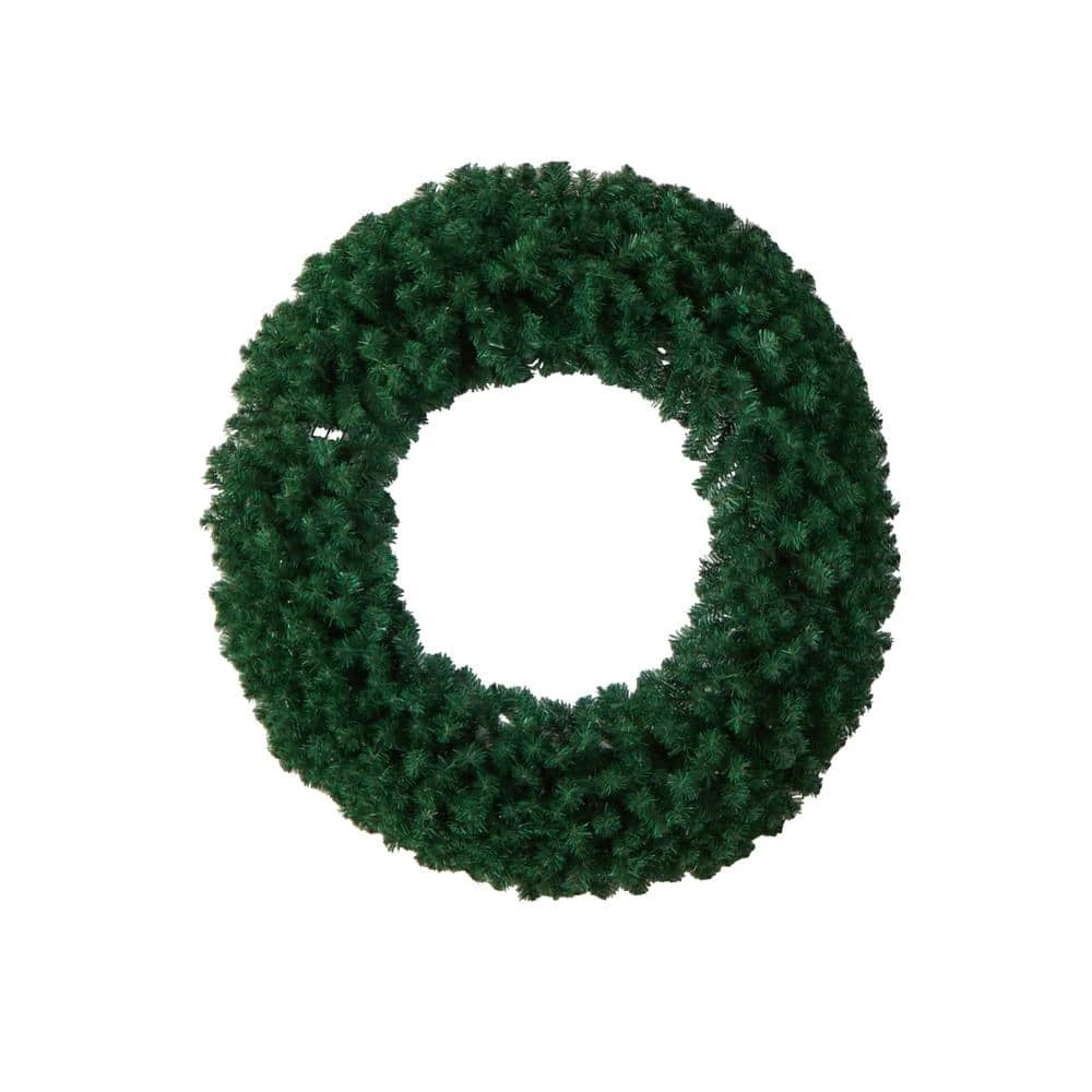 48 In. Prelit LED Artificial Christmas Wreath With 714 Bendable Branches And 200 Warm White LED Lights 6 48 In. Prelit LED Artificial Christmas Wreath With 714 Bendable Branches And 200 Warm White LED Lights - Image 4