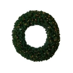 48 In. Prelit LED Artificial Christmas Wreath With 714 Bendable Branches And 200 Warm White LED Lights