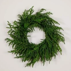 24 In. Artificial Real Touch Norfolk Island Pine Wreath With Natural Look -Christmas Gift Shop nearly natural christmas wreaths w1396 1f 1000