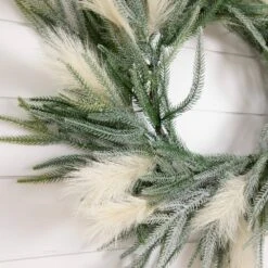 24 In. Artificial Balsam Fir Pine And Pampas Wreath With 50-Color Changing LED Lights 26 24 In. Artificial Balsam Fir Pine And Pampas Wreath With 50-Color Changing LED Lights -Christmas Gift Shop nearly natural christmas wreaths w1405 4f 1000