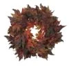 30in. Artificial Wreath With Autumn Maple Leaves -Christmas Gift Shop nearly natural fall wreaths 4908 64 1000