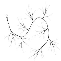 6.5ft. Pre-Lit Artificial Halloween Black Twig Garland With 48 Purple LED Lights