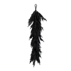 4ft. Artificial Real Touch Halloween Black Norfolk Island Pine Garland With Natural Look -Christmas Gift Shop nearly natural halloween garland w1381 1f 1000