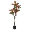 4 Ft. Brown Fall Magnolia Artificial Tree -Christmas Gift Shop nearly natural indoor fall decorations t2788 64 1000