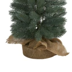 4 Ft. Green Pre-lit Pine Artificial Christmas Tree With 70 Warm White Lights Set In A Burlap Base -Christmas Gift Shop nearly natural pre lit christmas trees t1426 1f 1000