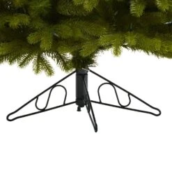 6 Ft. Pre-lit Cambridge Spruce Flat Back Artificial Christmas Tree With 350 Warm White Multifunction LED Lights -Christmas Gift Shop nearly natural pre lit christmas trees t1438 44 1000