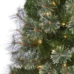 5 Ft. Pre-lit Cashmere Slim Artificial Christmas Tree With 250 Warm White Lights -Christmas Gift Shop nearly natural pre lit christmas trees t1444 4f 1000