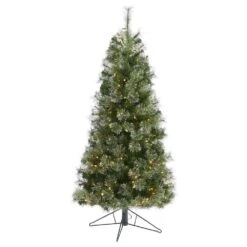5 Ft. Pre-lit Cashmere Slim Artificial Christmas Tree With 250 Warm White Lights