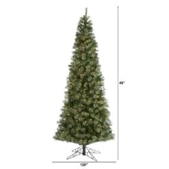 10 Ft. Pre-lit Cashmere Slim Artificial Christmas Tree With 750 Warm White Lights 14 10 Ft. Pre-lit Cashmere Slim Artificial Christmas Tree With 750 Warm White Lights -Christmas Gift Shop nearly natural pre lit christmas trees t1447 c3 1000